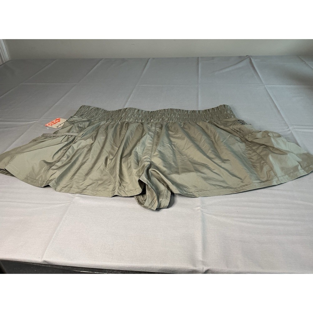 FP Movement Women's Sage Stone Pine Running Athletic Shorts Size L NWT